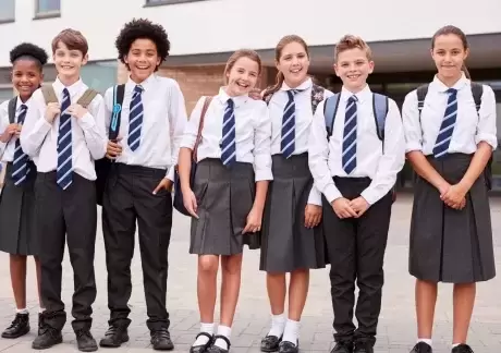 School kids at school